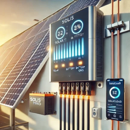 Here's a custom feature image showcasing the Solis Hybrid Inverter with its seamless connectivity to solar panels, batteries, and grid power, along with real-time monitoring via the SolisCloud app. This visual highlights the inverter's advanced functionality and energy management capabilities.